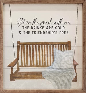 Sit On The Porch With Me Swing White